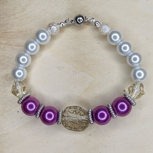 7.5 Magnetic Asymmetrical Glass Beads Bracelets